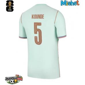 Ranska Jules Kounde #5 Vieraspaita MM-kisat 2026 Lyhythihainen